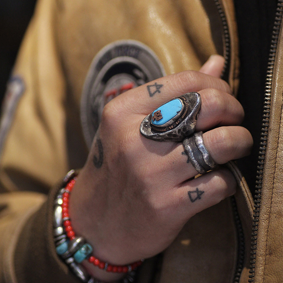 Skyward Dream Handcrafted Saddle Design Turquoise Custom Ring