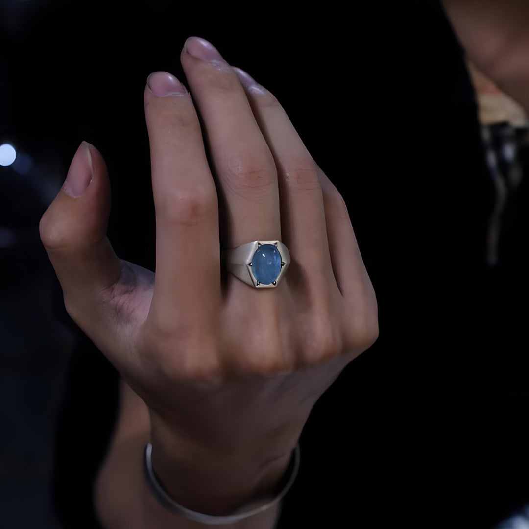 Blue Haven Artisan Aquamarine Silver Ring