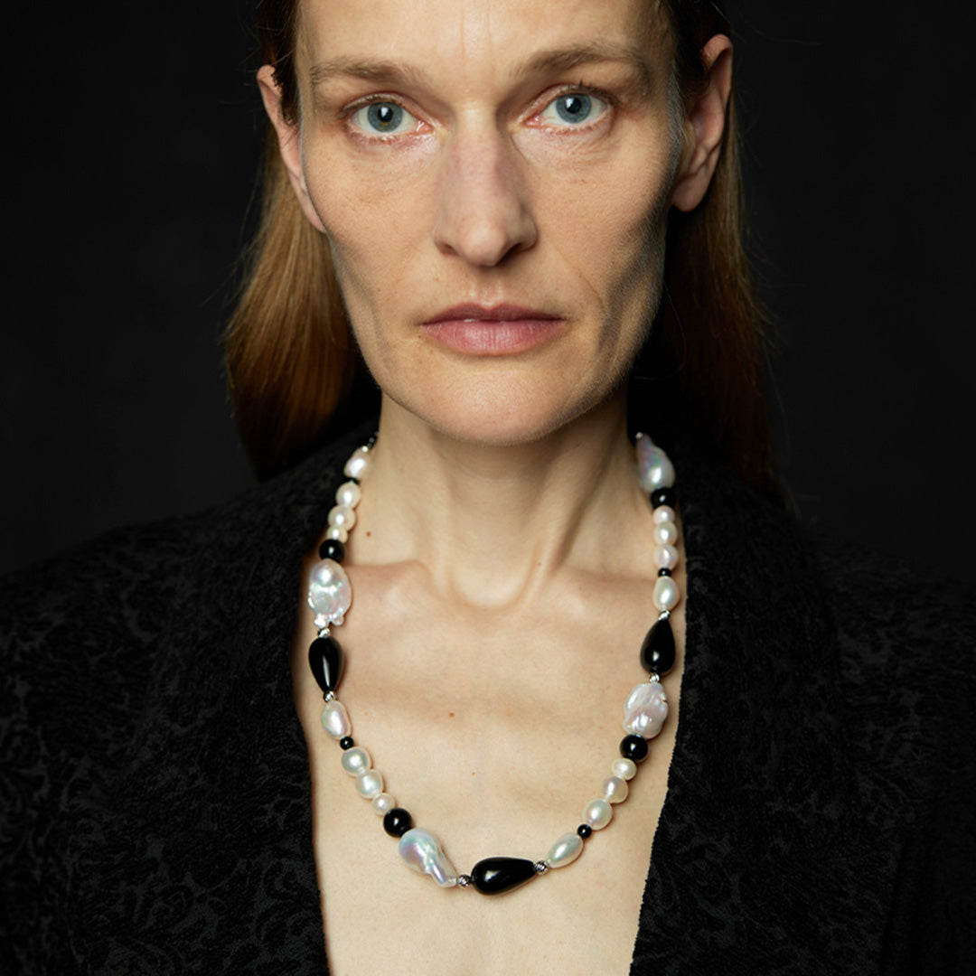High Luster Statement Baroque Pearl Beaded Necklace