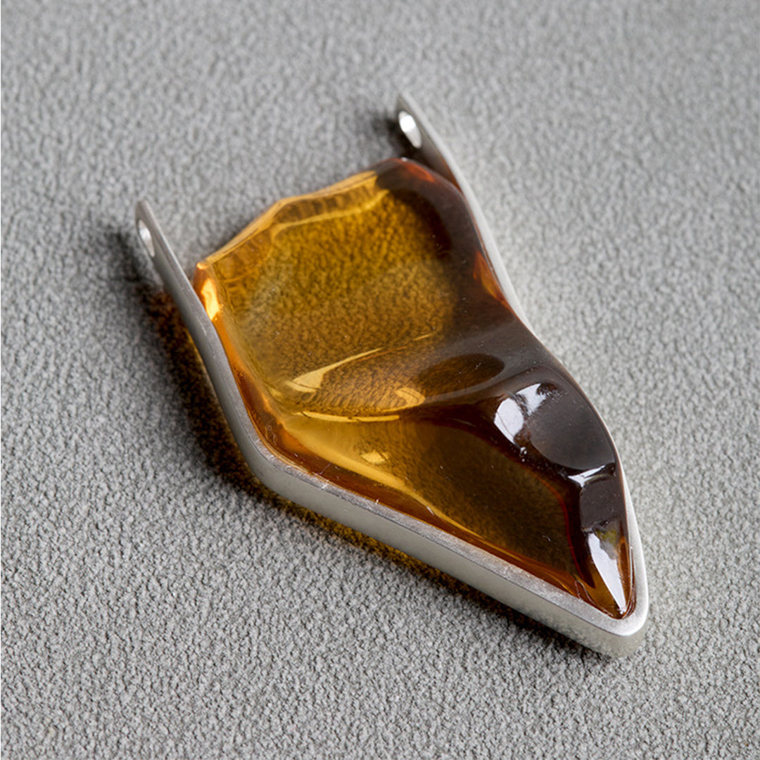 Prosperity Peak Clean Natural Citrine Pendant