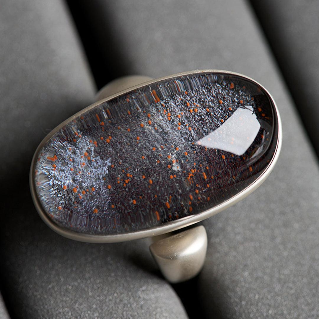 Blue Galaxy Premium Rare Symbiotic Quartz Ring