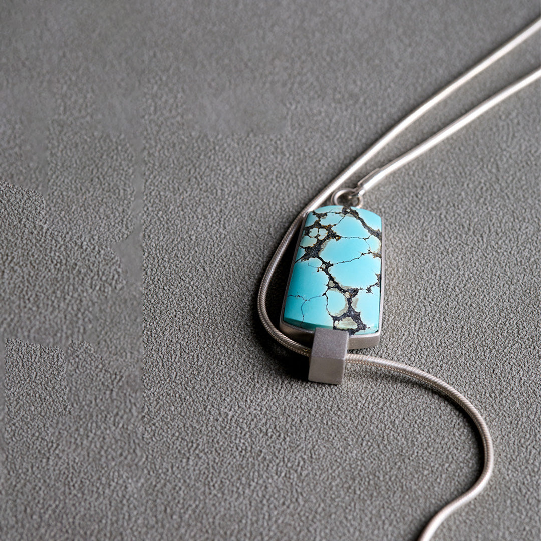 Good Fortune Natural Turquoise Adjustable Lariat Necklace