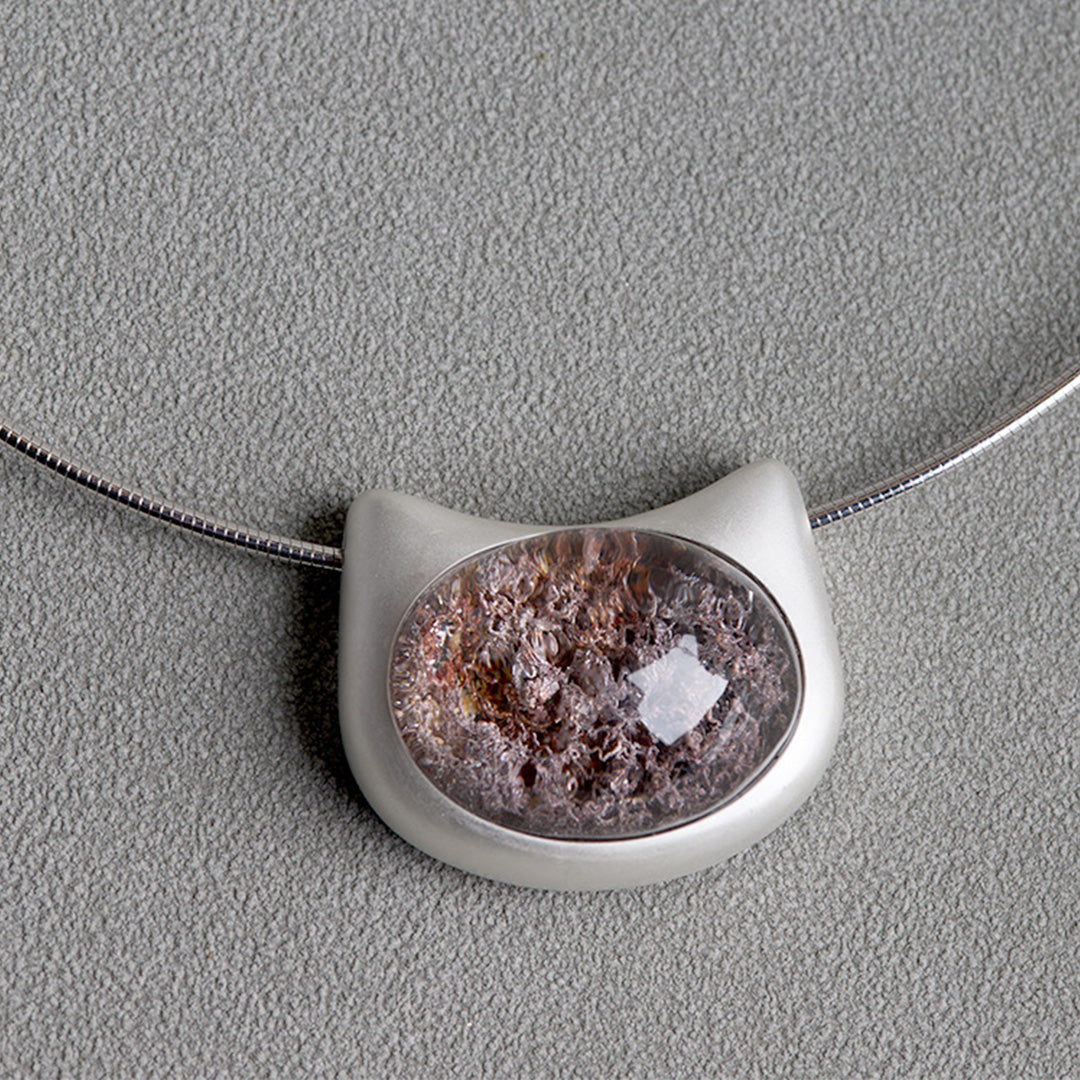 Silent Watcher Nature Phantom Quartz Pendant