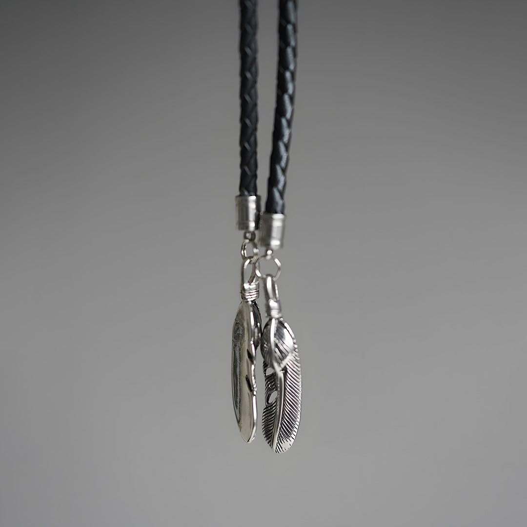 Eagle Soars- Black Diopside  Silver Bolo Tie