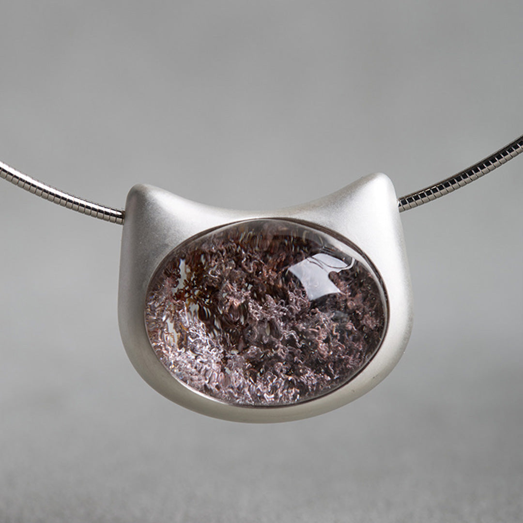 Silent Watcher Nature Phantom Quartz Pendant