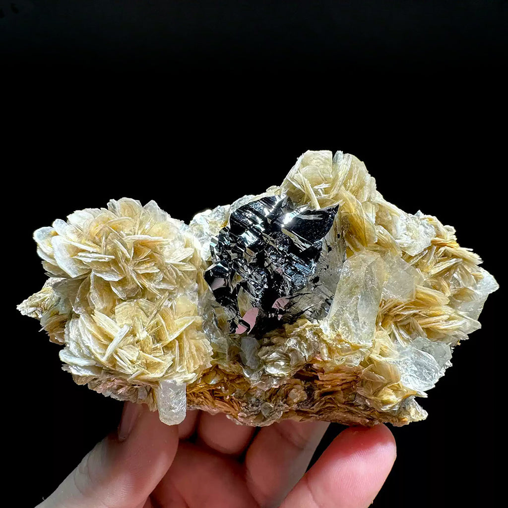383g Cassiterite Aquamarine Mica Mineral Specimen