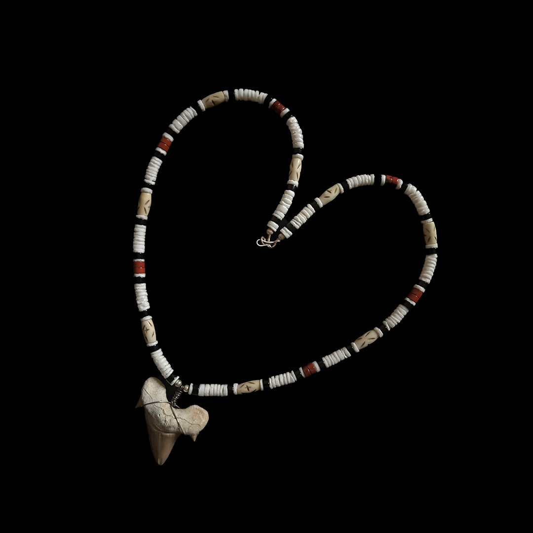 Fearless Charm Shark Tooth Beaded Necklace