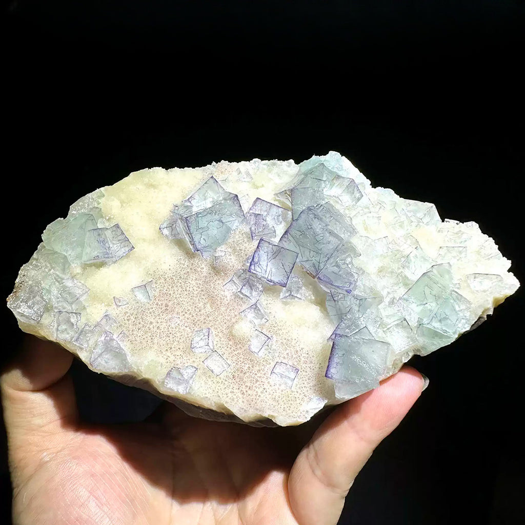 833g Glassy Purple Edge Green Fluorite Quartz