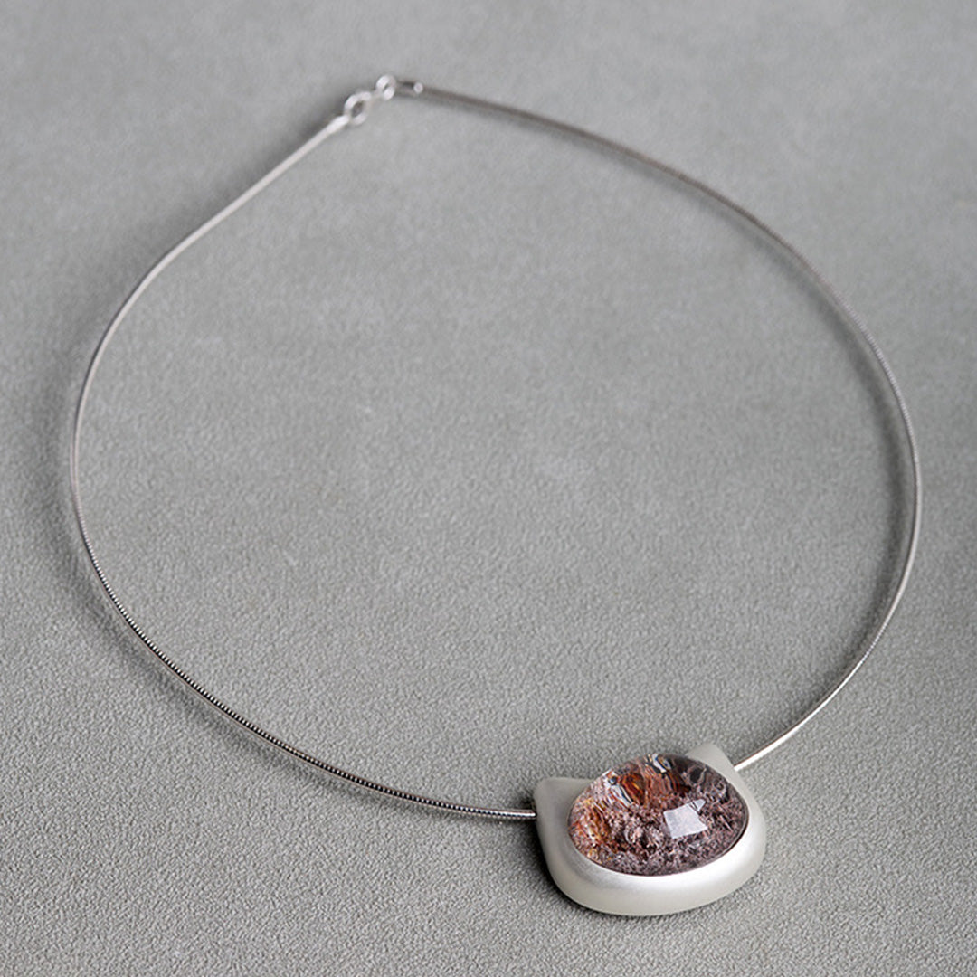 Silent Watcher Nature Phantom Quartz Pendant