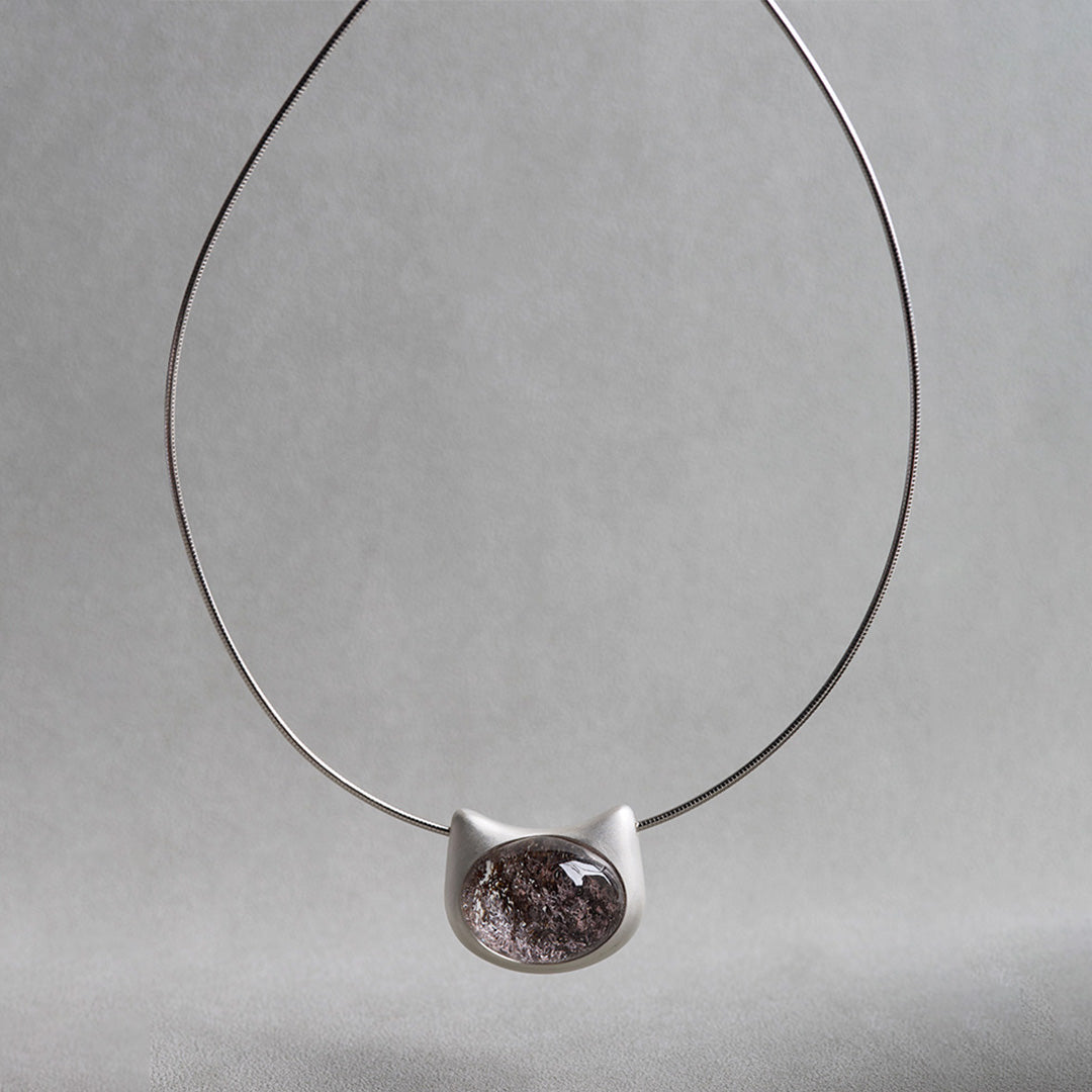 Silent Watcher Nature Phantom Quartz Pendant