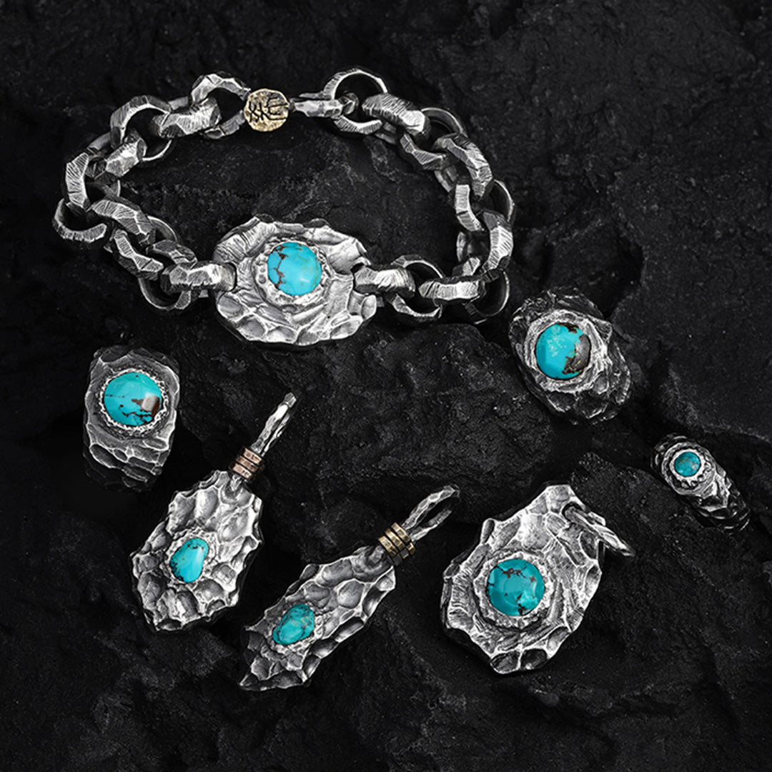 Liberated Handcrafted Turquoise Silver Pendant