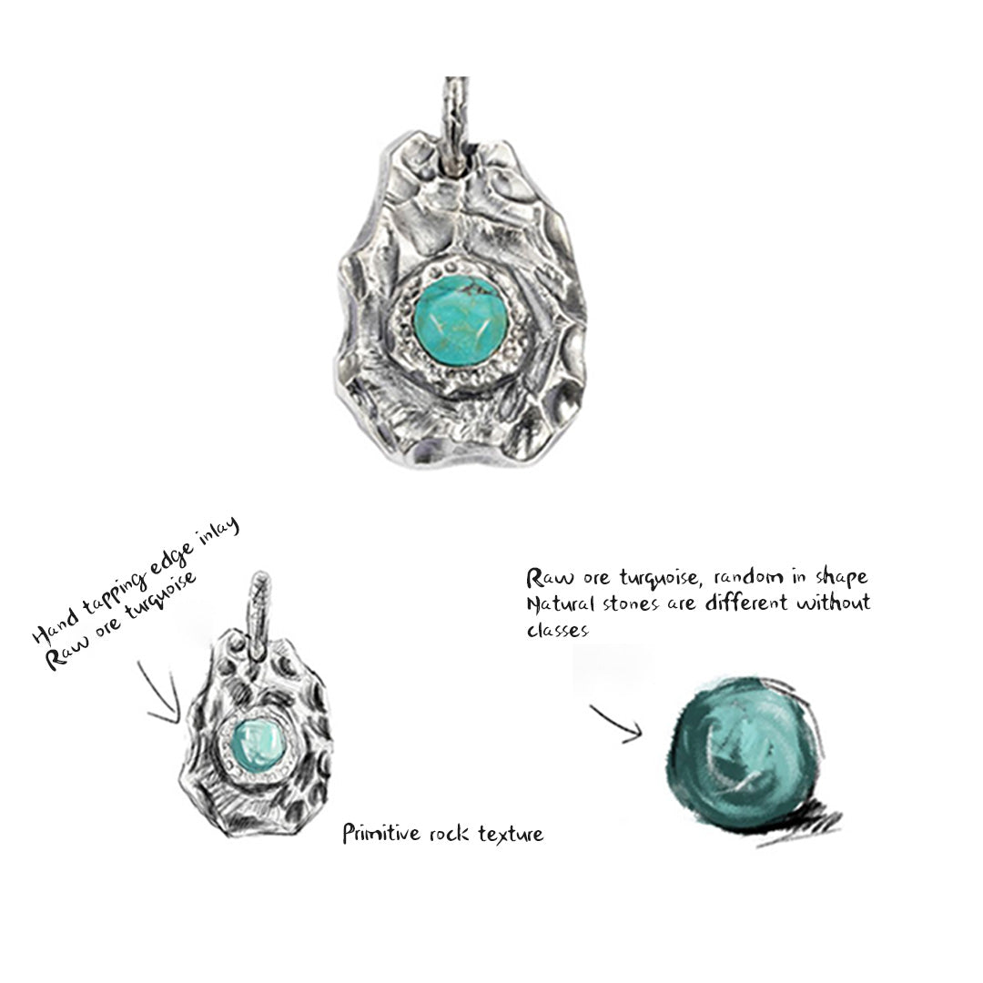 Wild Soul Turquoise Pendant in Sterling Silver