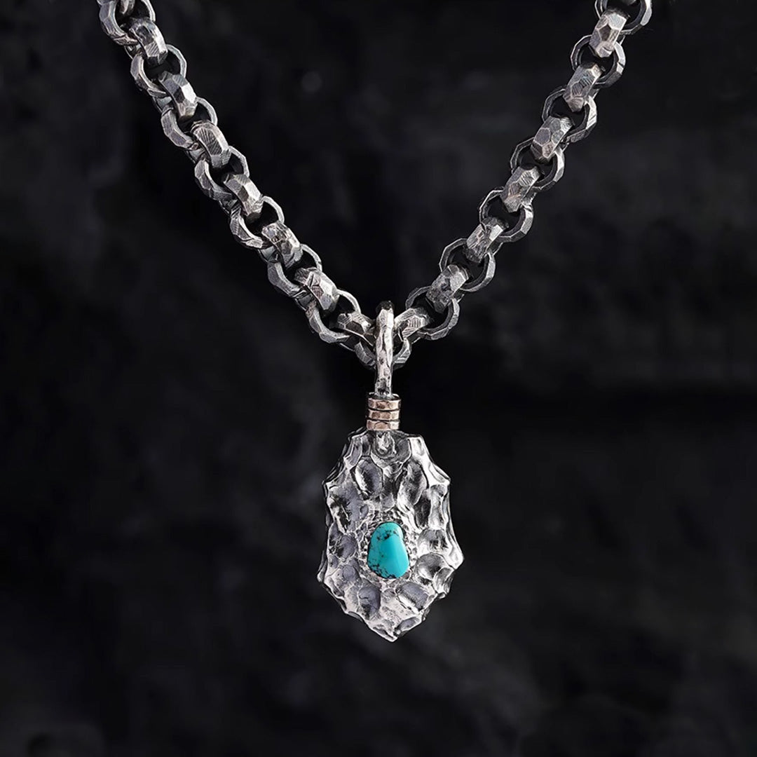 Liberated Handcrafted Turquoise Silver Pendant