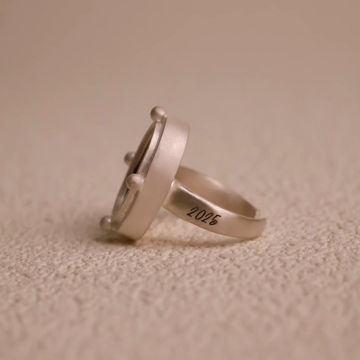 Captured Moments Personalized Photo-Etched Sterling Silver Ring