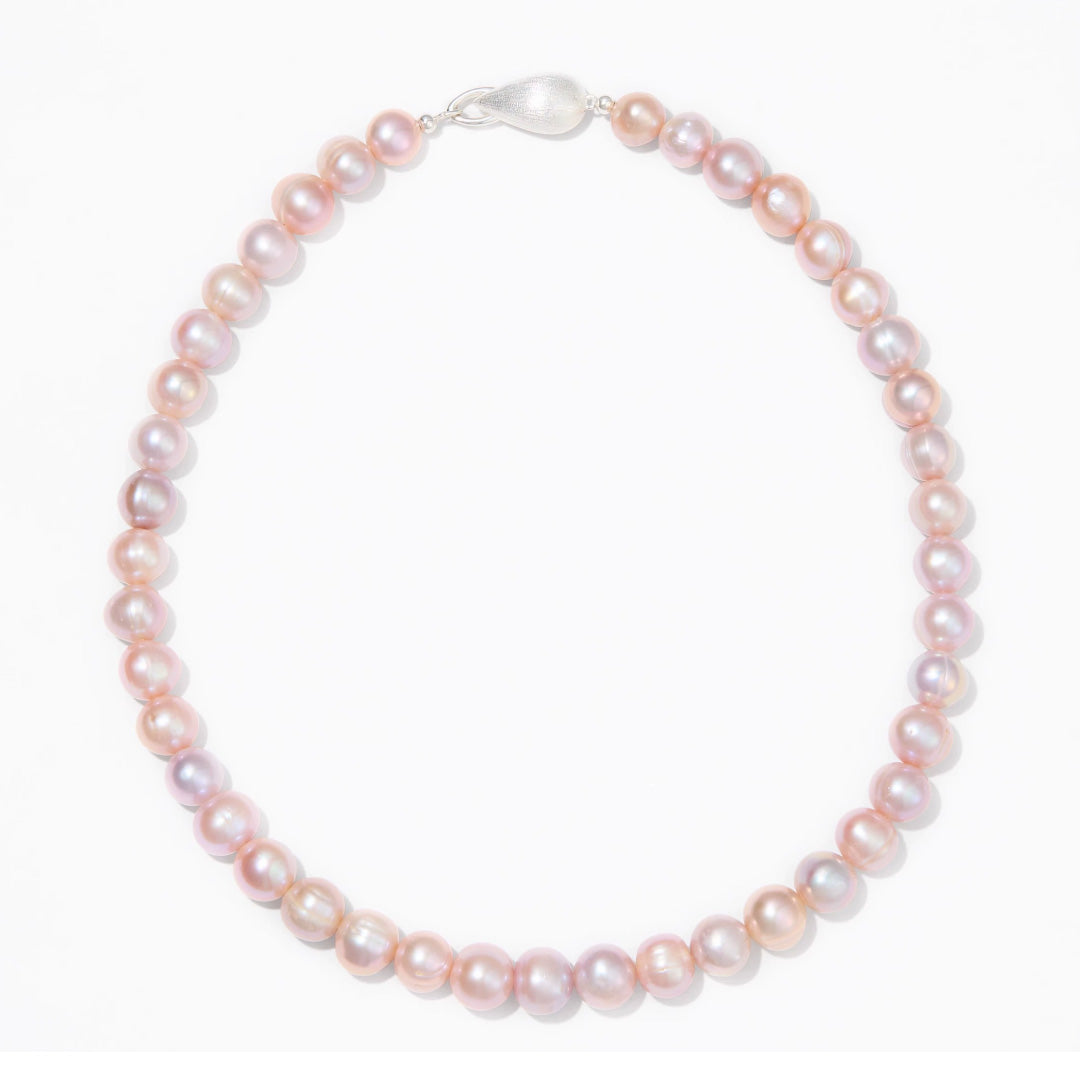 Romantic Pink Pearl Drop Necklace