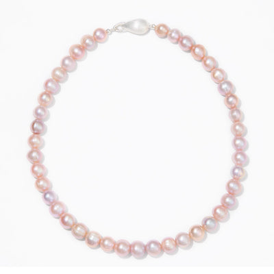 Romantic Pink Pearl Drop Necklace - second image