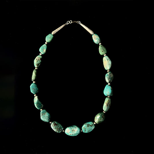 Genuine Turquoise Beaded Statement Necklace