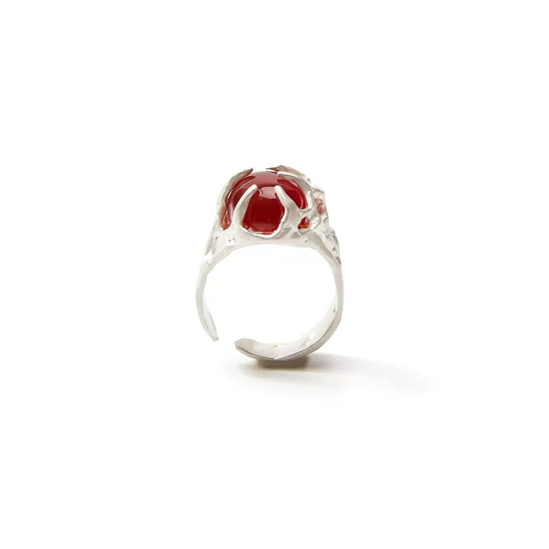 Embrace love Handmade Garnet Sterling Silver Ring