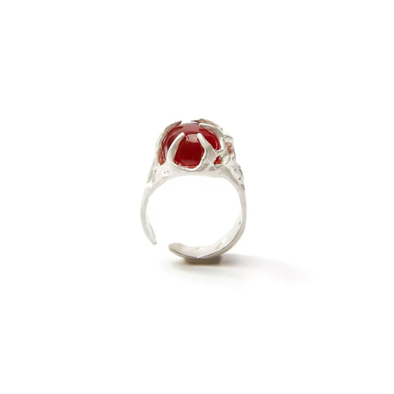 Embrace love Handmade Garnet Sterling Silver Ring