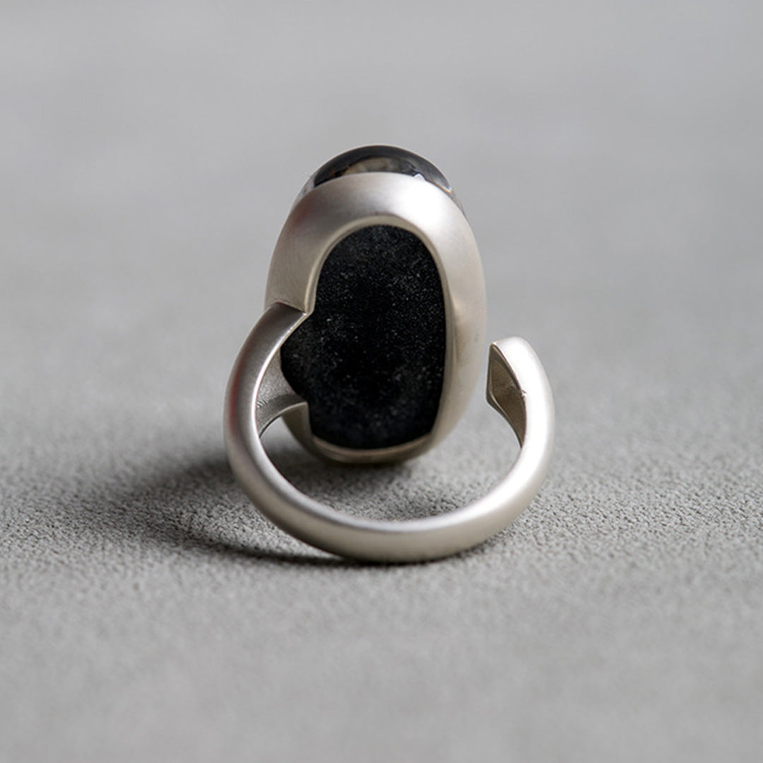 Blue Galaxy Premium Rare Symbiotic Quartz Ring