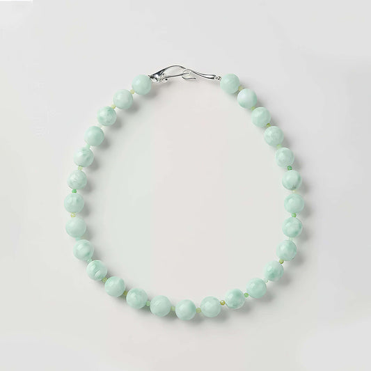 Australian Green Jade Beaded Necklace