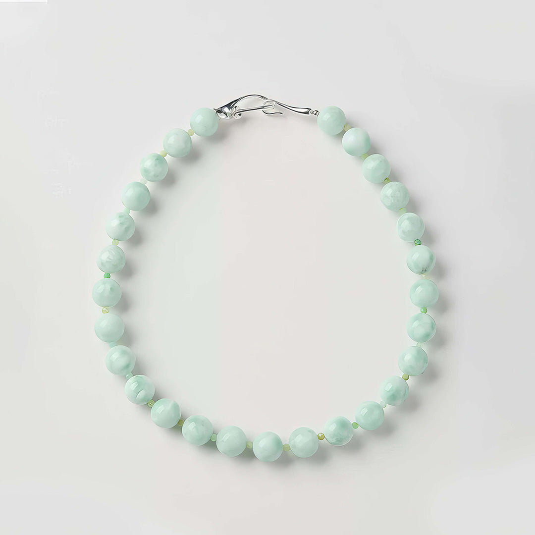 Australian Green Jade Beaded Necklace - second image