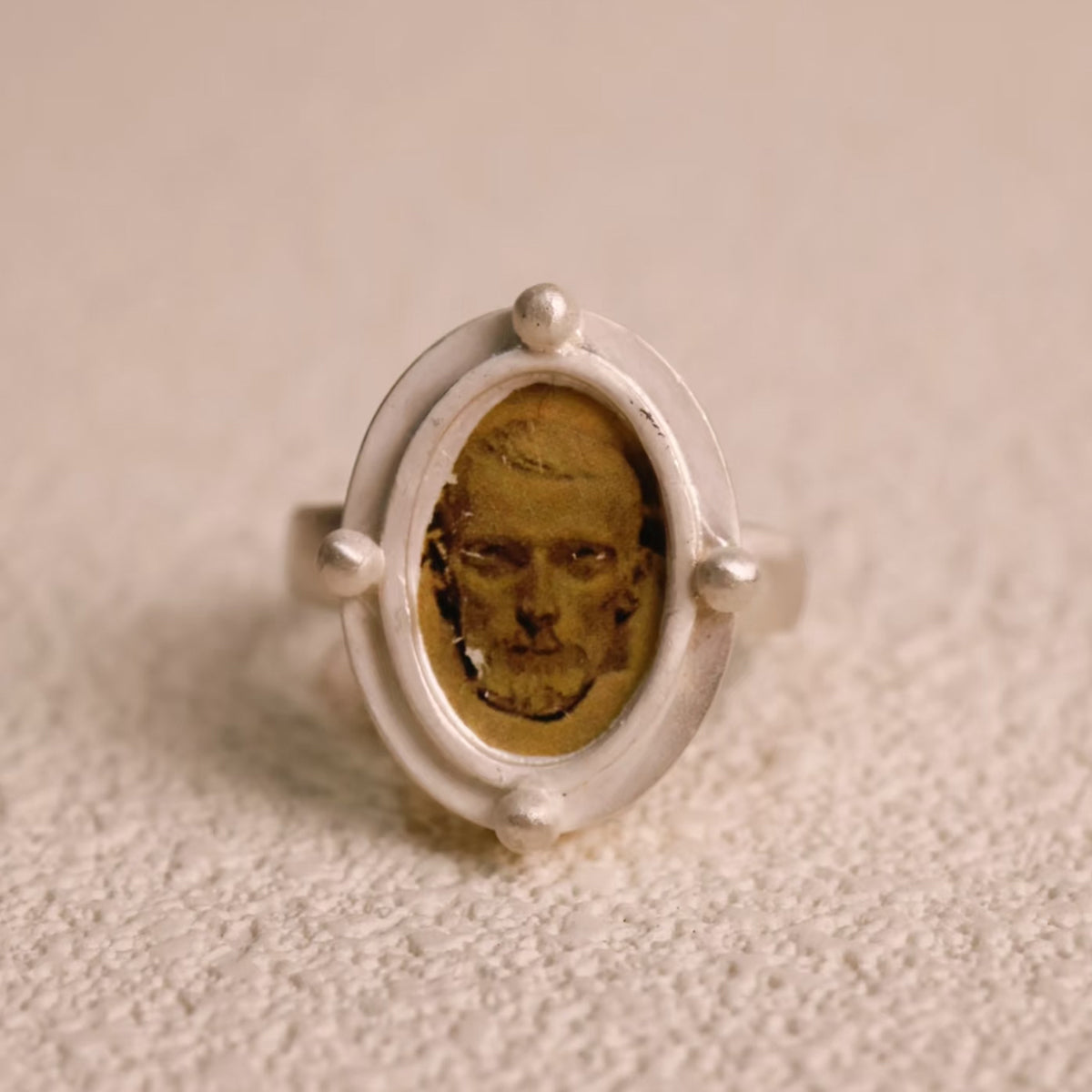 Captured Moments Personalized Photo-Etched Sterling Silver Ring