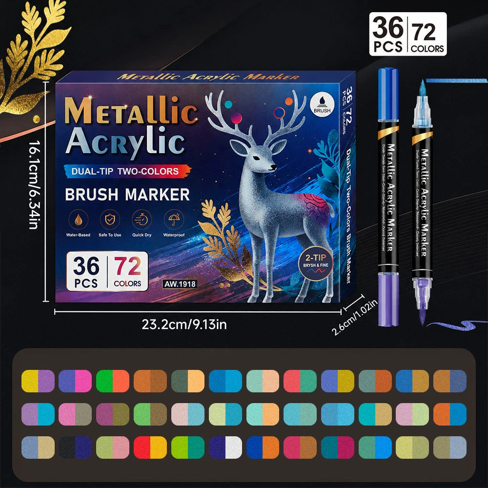 High-Volume Fast Coloring Acrylic Markers for DIY