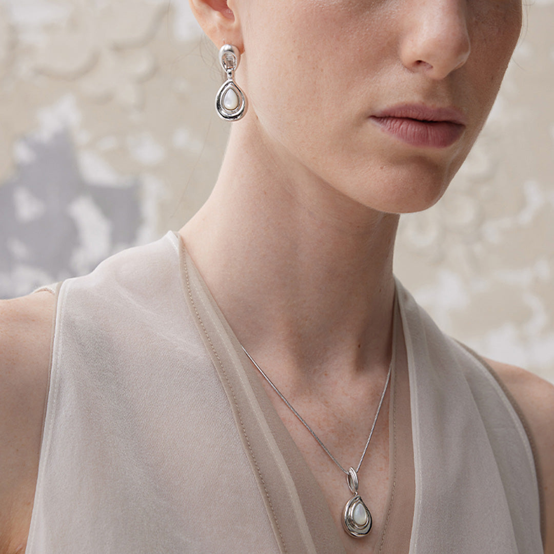 Mist Veil Lapis Lazuli  Sterling Silver Elegant Earring