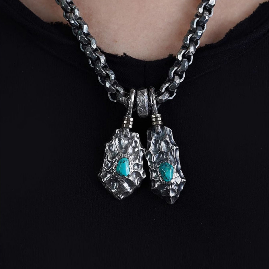 Liberated Handcrafted Turquoise Silver Pendant