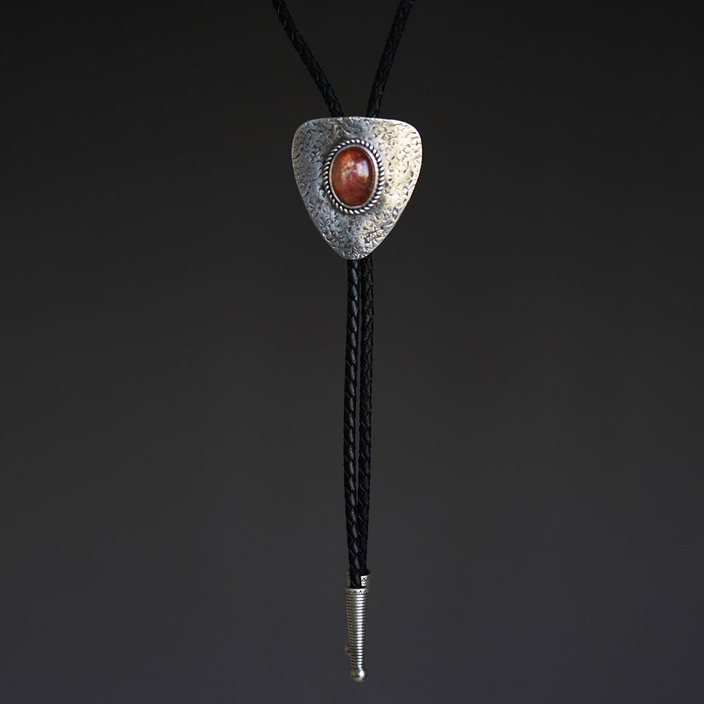 Triangle Sunstone Bolo Tie Western Cowboy