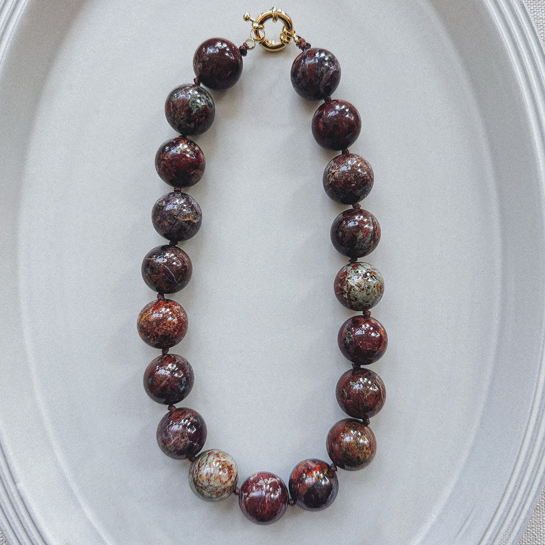 Earth Canvas Picasso Stone Beaded Necklace