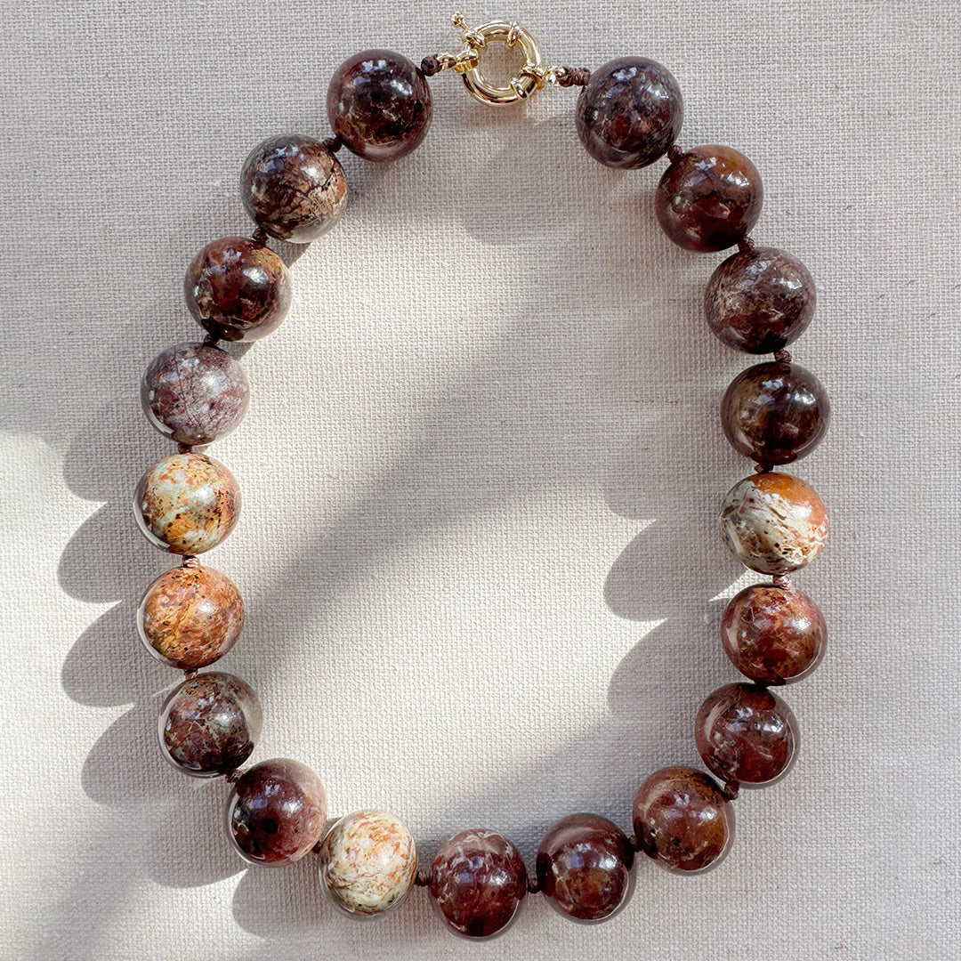 Earth Canvas Picasso Stone Beaded Necklace