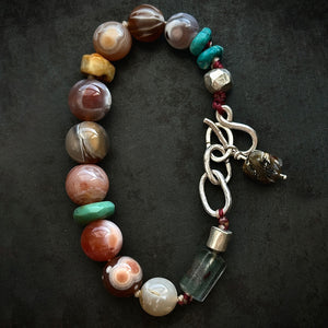 Golden Charm Radiant Agate Luck Bracelet