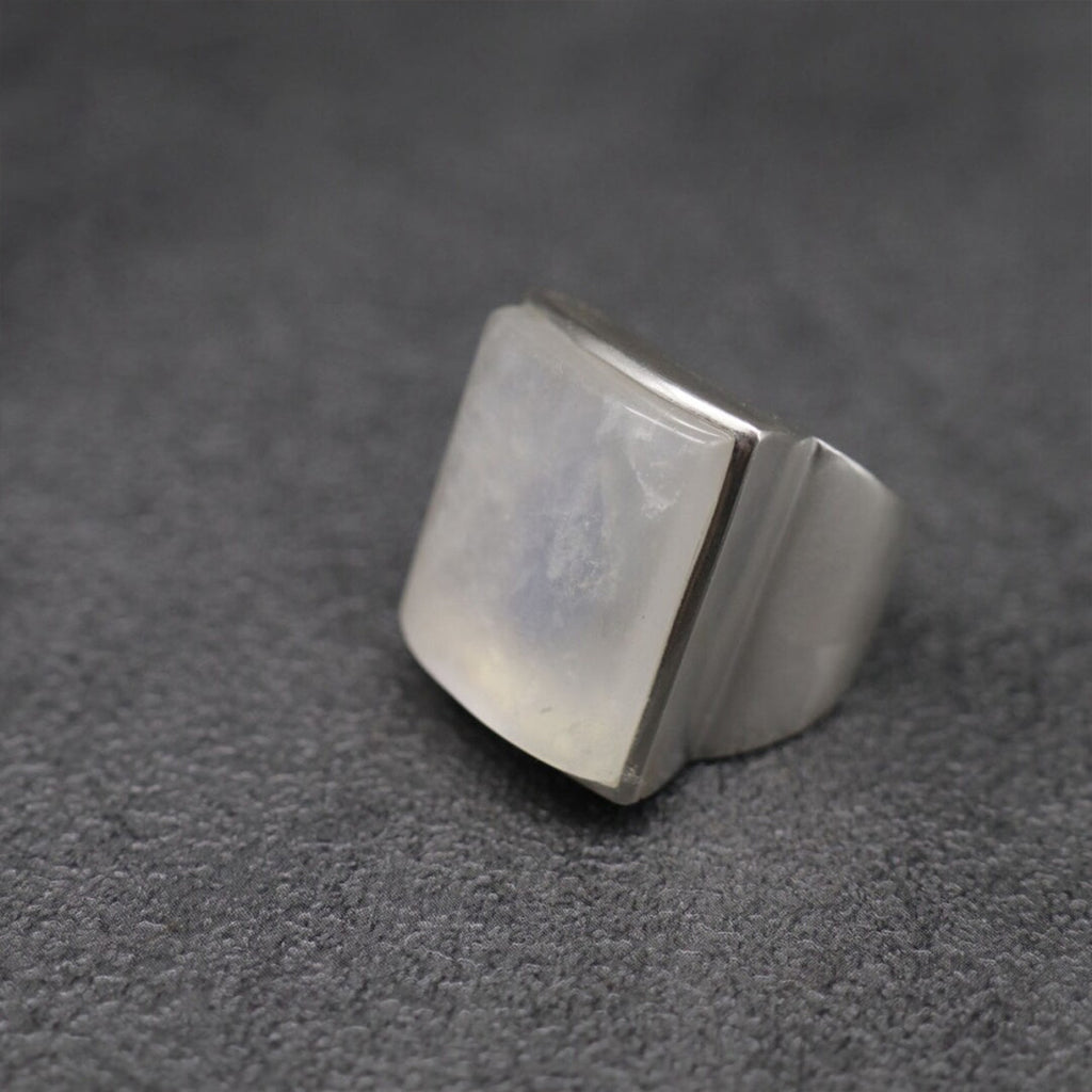 Lunar Glow Premium Square Moonstone Ring