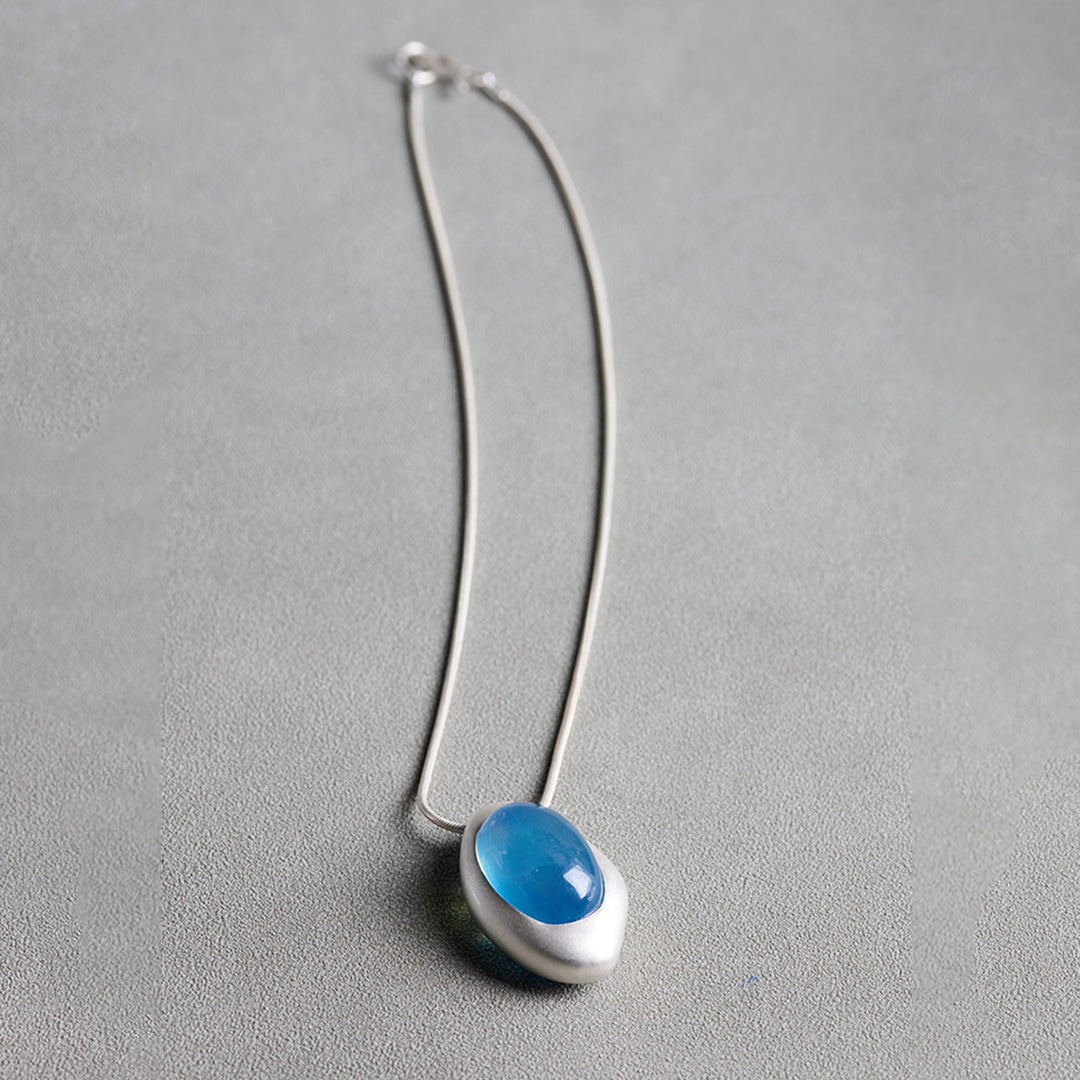 Ocean Charm Limited Aquamarine Crystal Pendant
