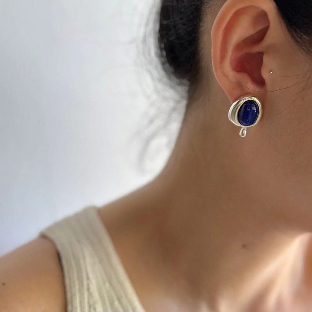 Intuition Gem Rare Lapis Lazuli Stud Earrings