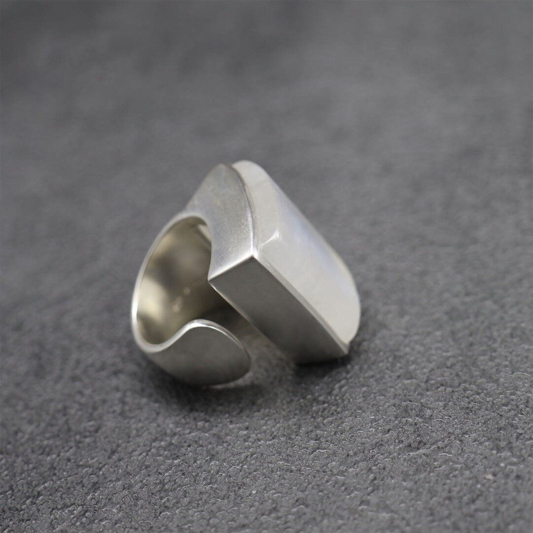 Lunar Glow Premium Square Moonstone Ring