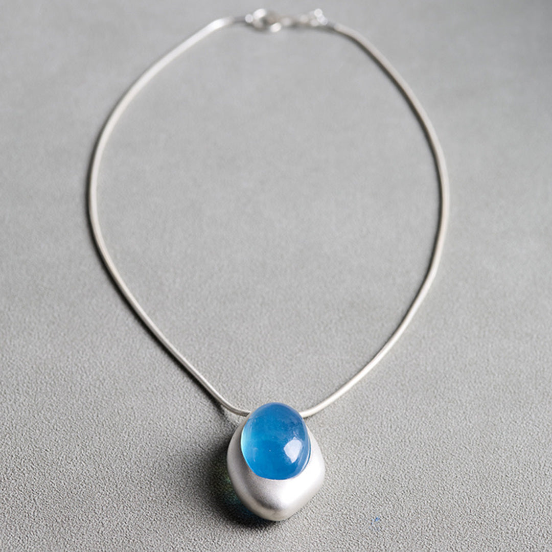 Ocean Charm Limited Aquamarine Crystal Pendant