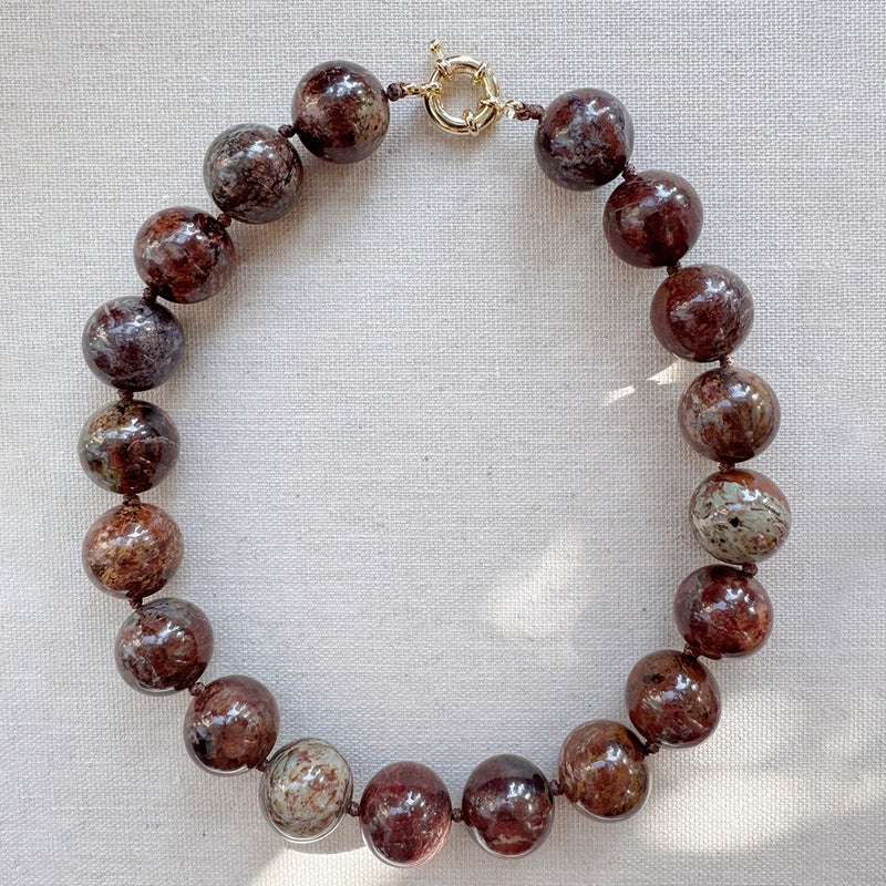 Earth Canvas Picasso Stone Beaded Necklace