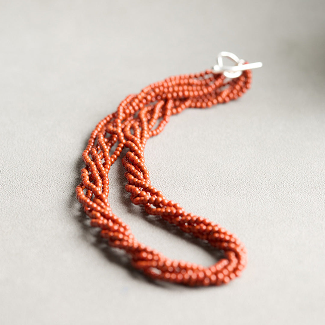 Passion Soul Natural Seed Red Agate Necklace