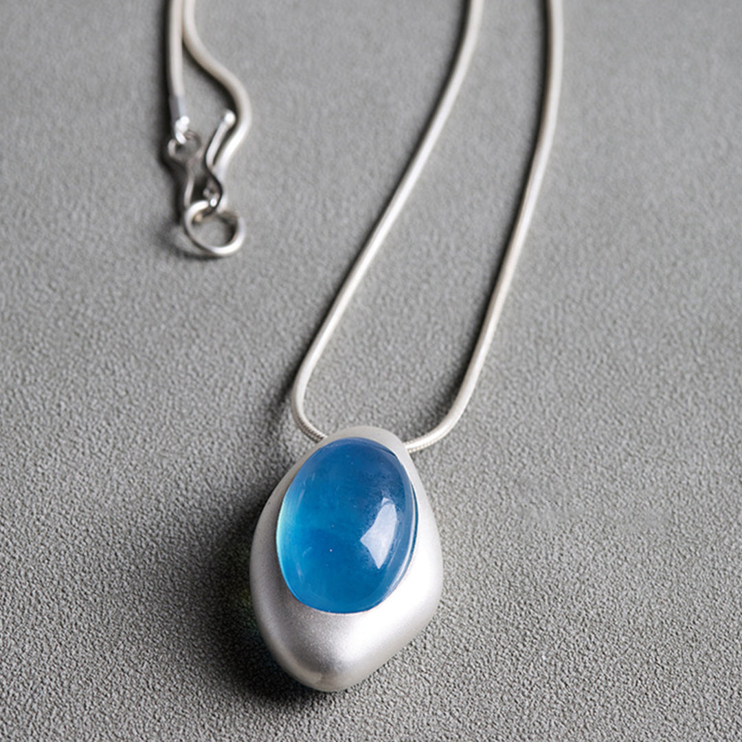 Ocean Charm Limited Aquamarine Crystal Pendant