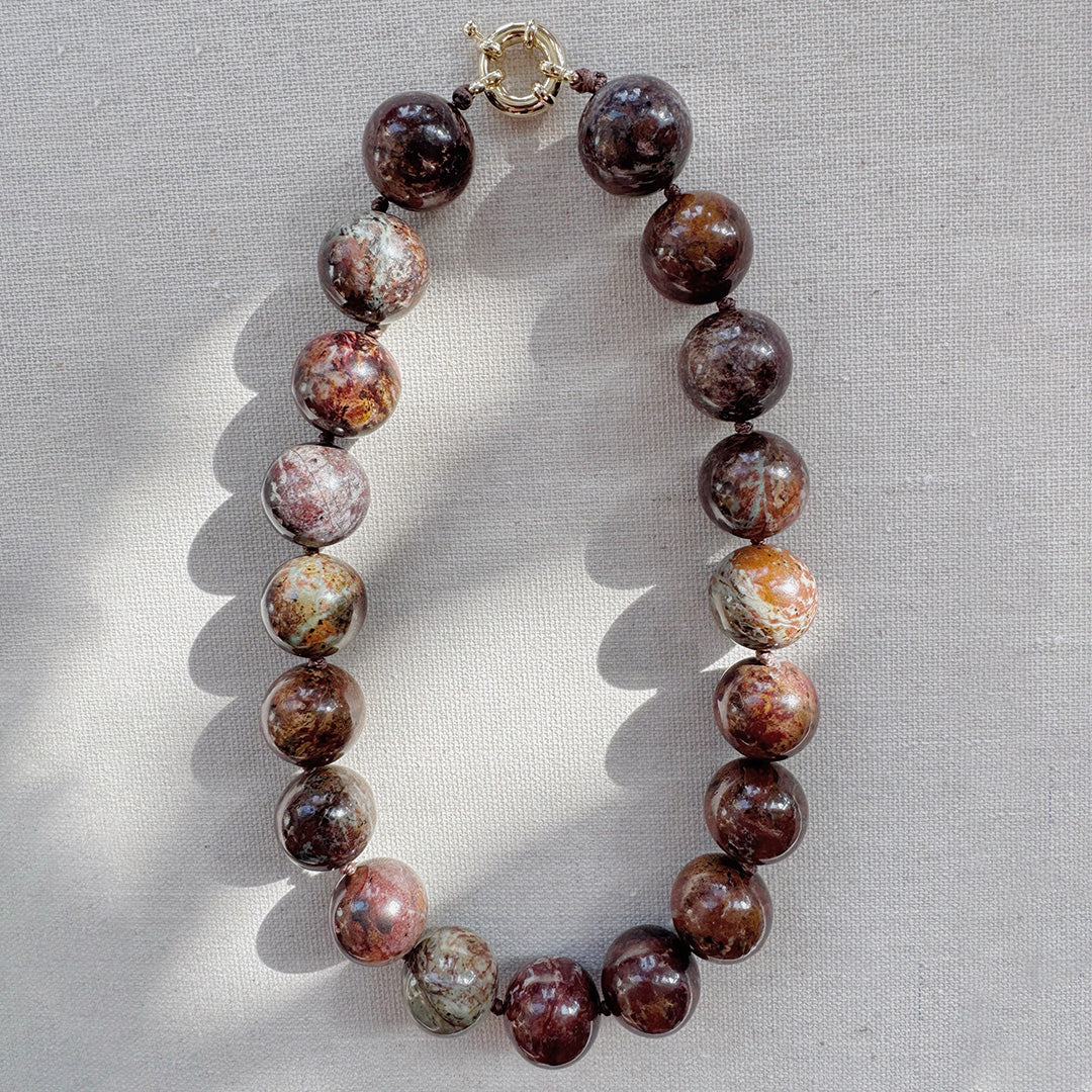 Earth Canvas Picasso Stone Beaded Necklace