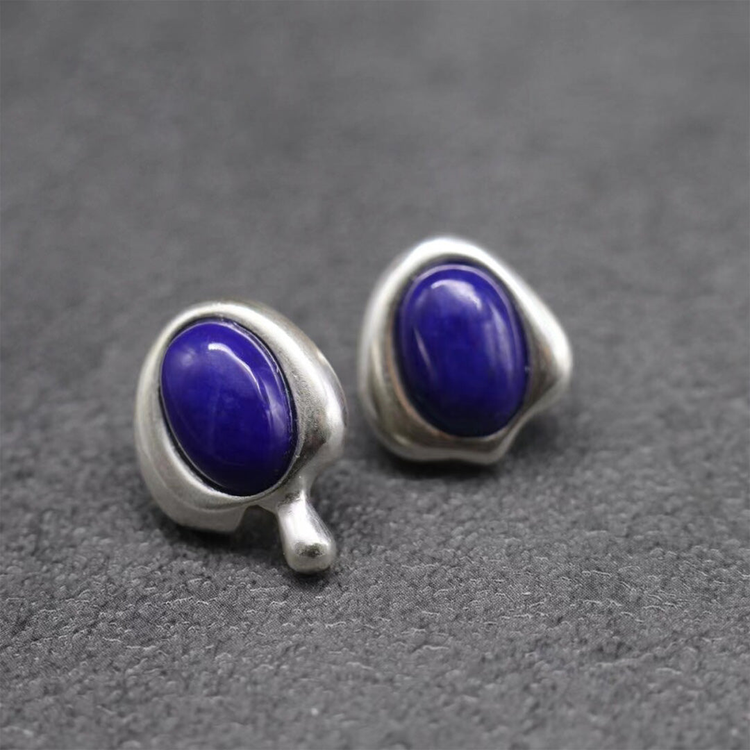 Intuition Gem Rare Lapis Lazuli Stud Earrings