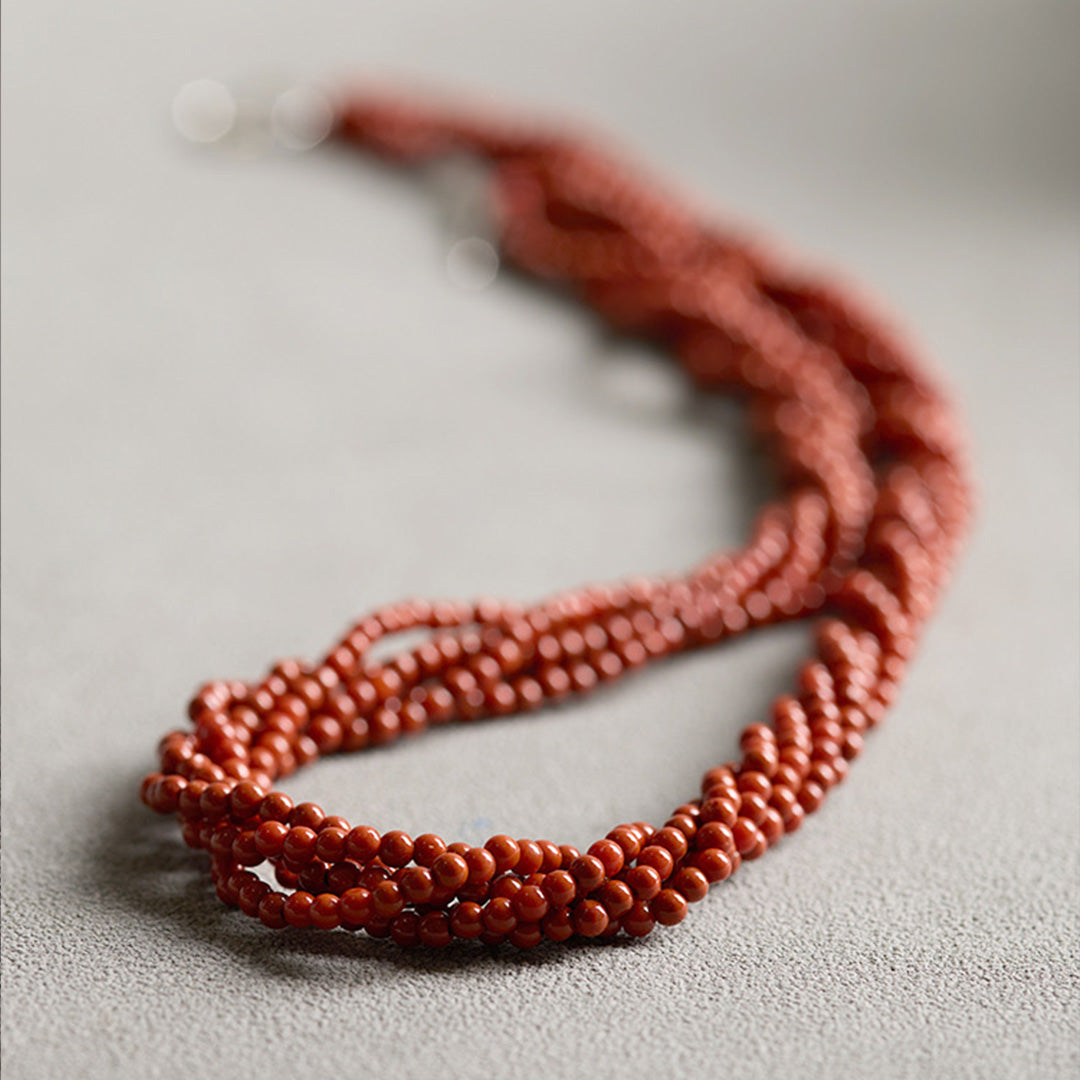 Passion Soul Natural Seed Red Agate Necklace