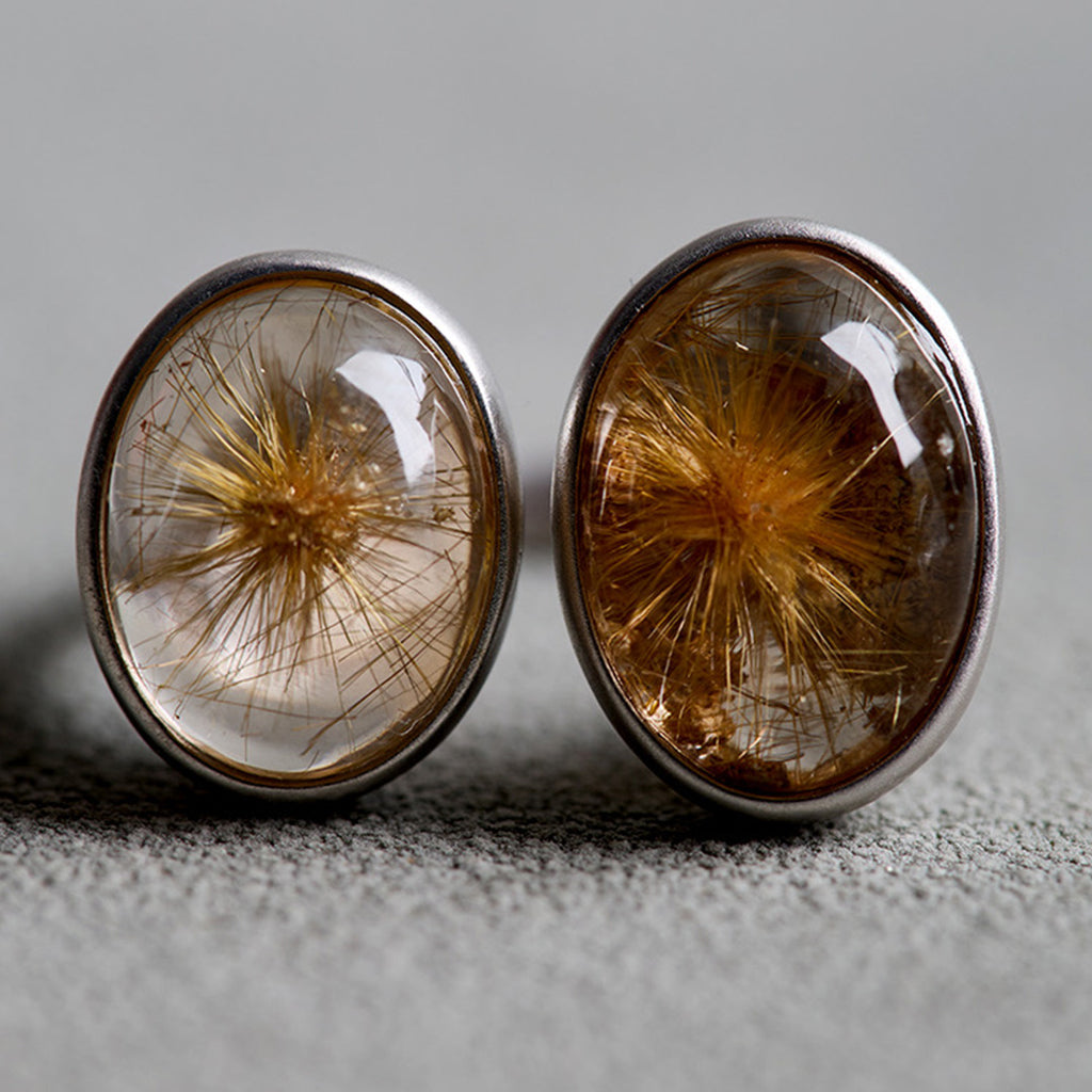 Radiant Burst Rare Rutilated Quartz Statement Ring