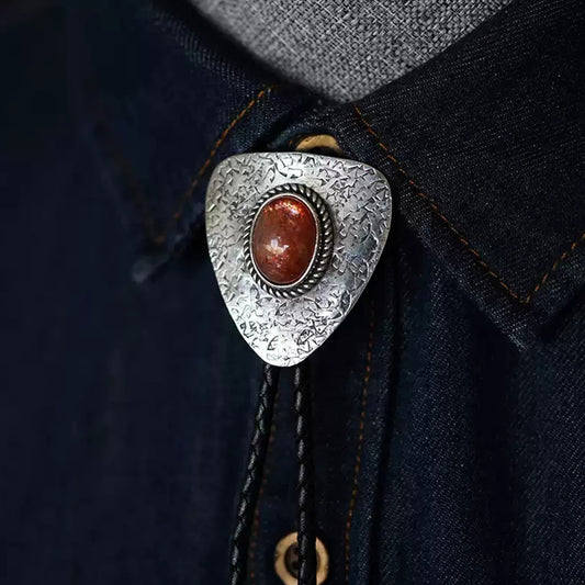 Triangle Sunstone Bolo Tie Western Cowboy
